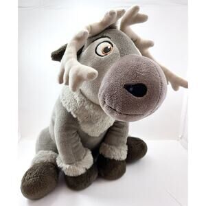 Disney SVEN Plush Frozen Sitting Reindeer Stuffed Animal Toy Clean Gray 16"‎